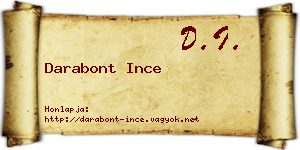Darabont Ince névjegykártya